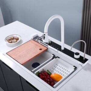 سینک پیانویی 5 کلید سفید (با قطعات برنجی و گارانتی)